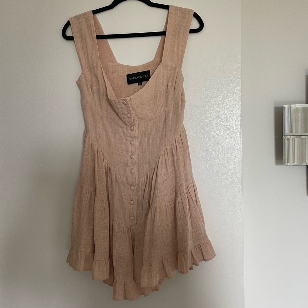 Vanessa Mooney Elisabeth Romper Linen Small Free People Anthropologie - Picture 4 of 5